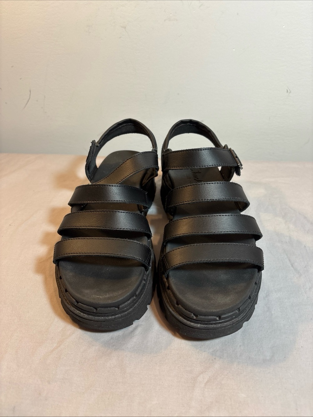 Skechers Black Multi-Strap Platform Sandals